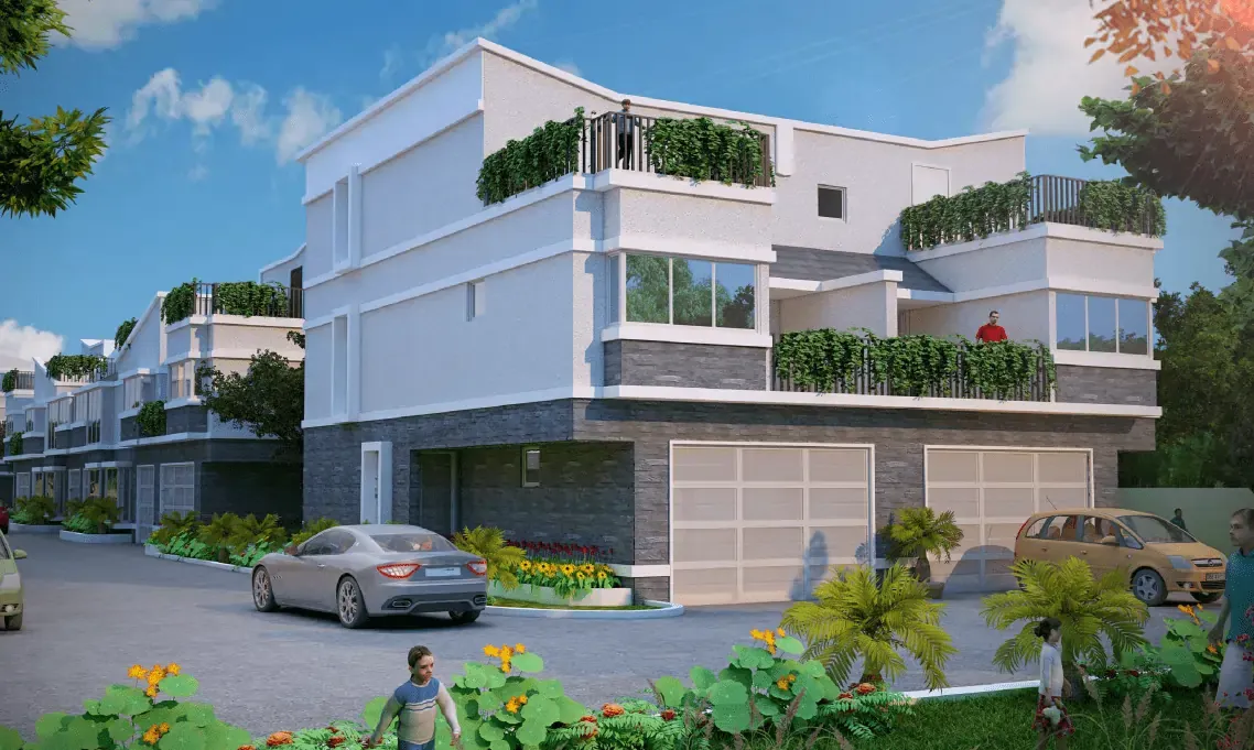 Architectural design for townhomes in Turlock by STG Design Build